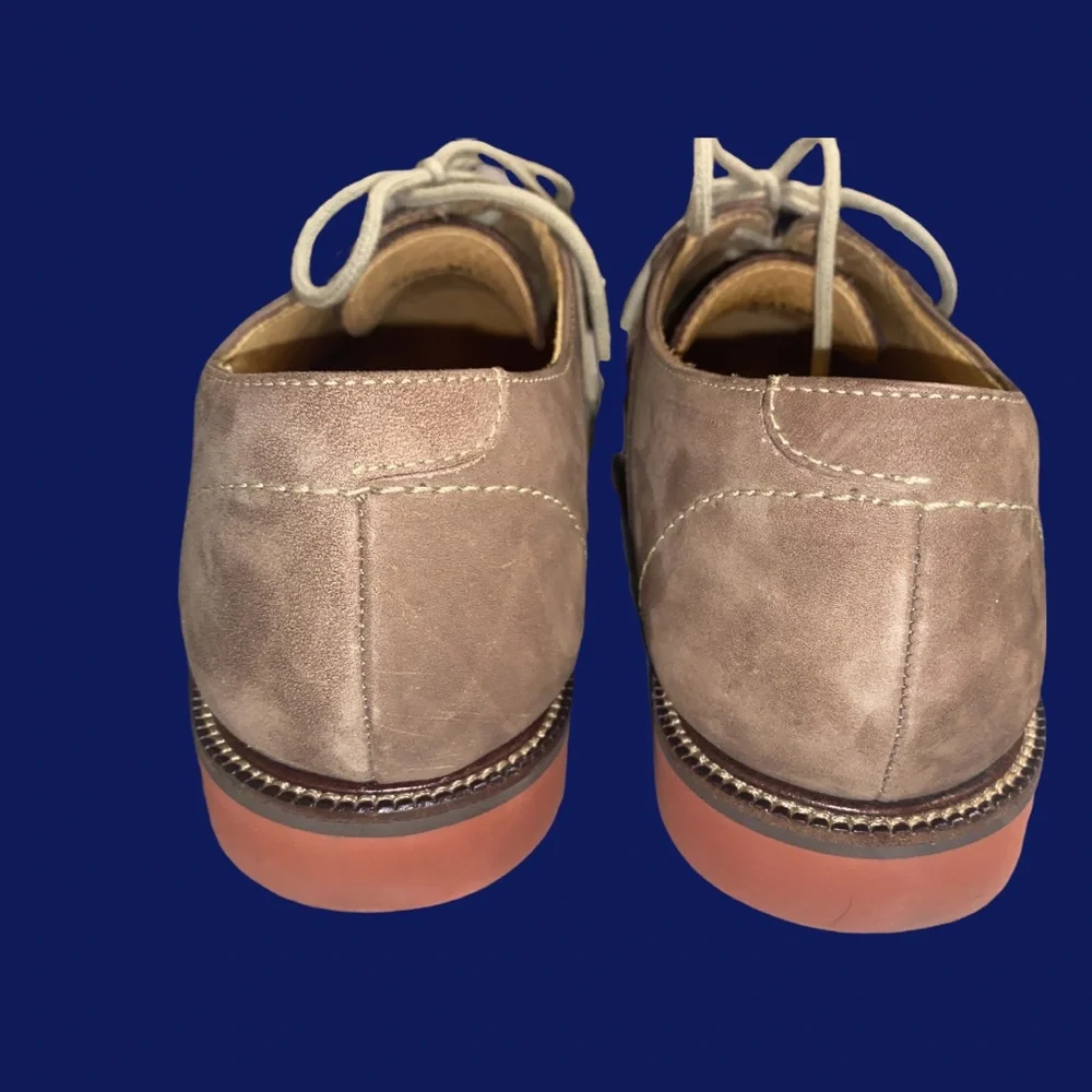 COPY - 1901 Mens oxford ‘Saddle up’ in color sand/chocolate brown, size 8 m